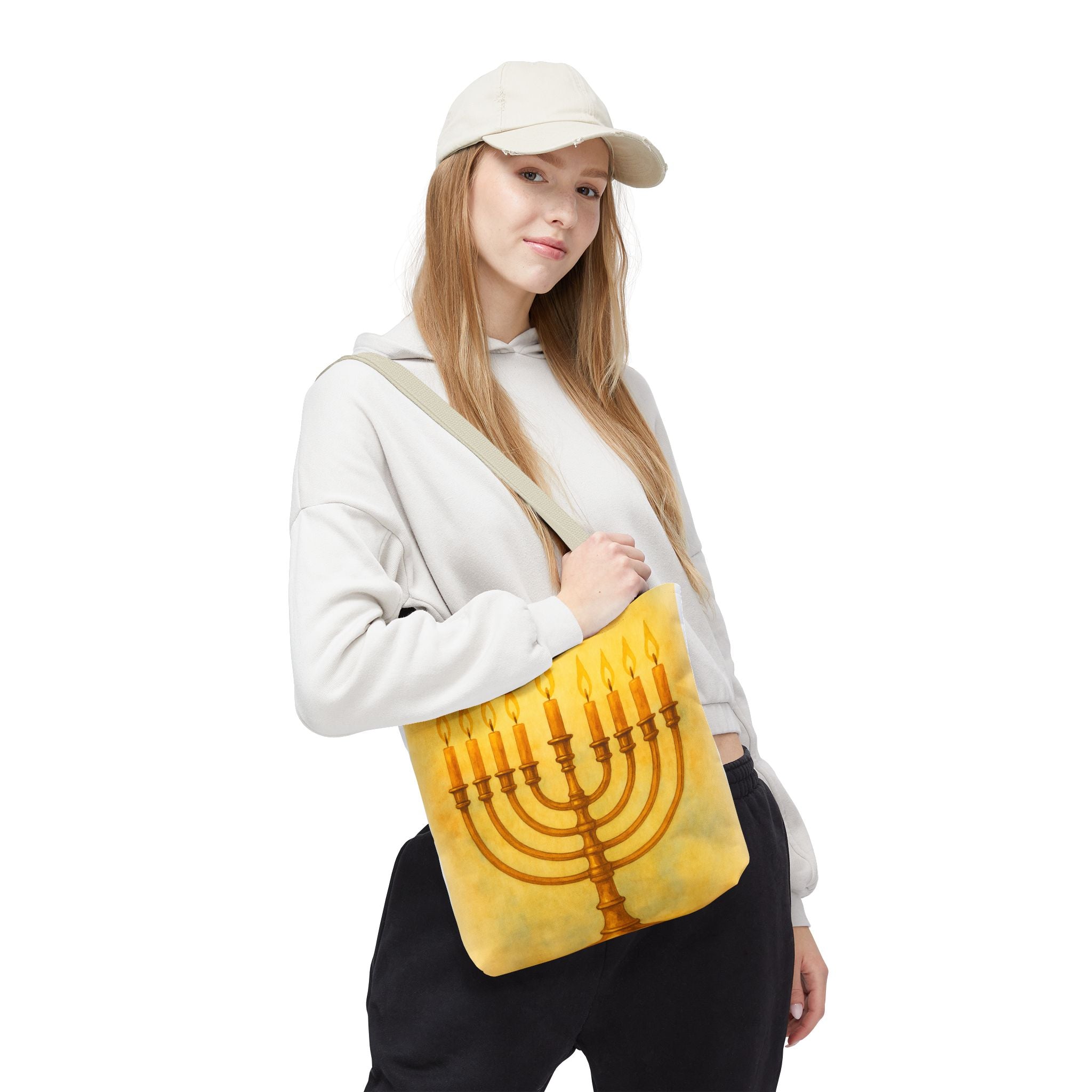 Menorah Tote Bag | Hanukkah Tote | Holiday Gift | Reusable Shopping Bag | Jewish Festival Essentials