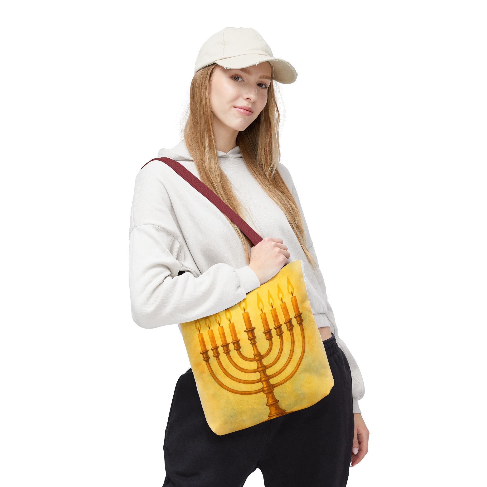 Menorah Tote Bag | Hanukkah Tote | Holiday Gift | Reusable Shopping Bag | Jewish Festival Essentials