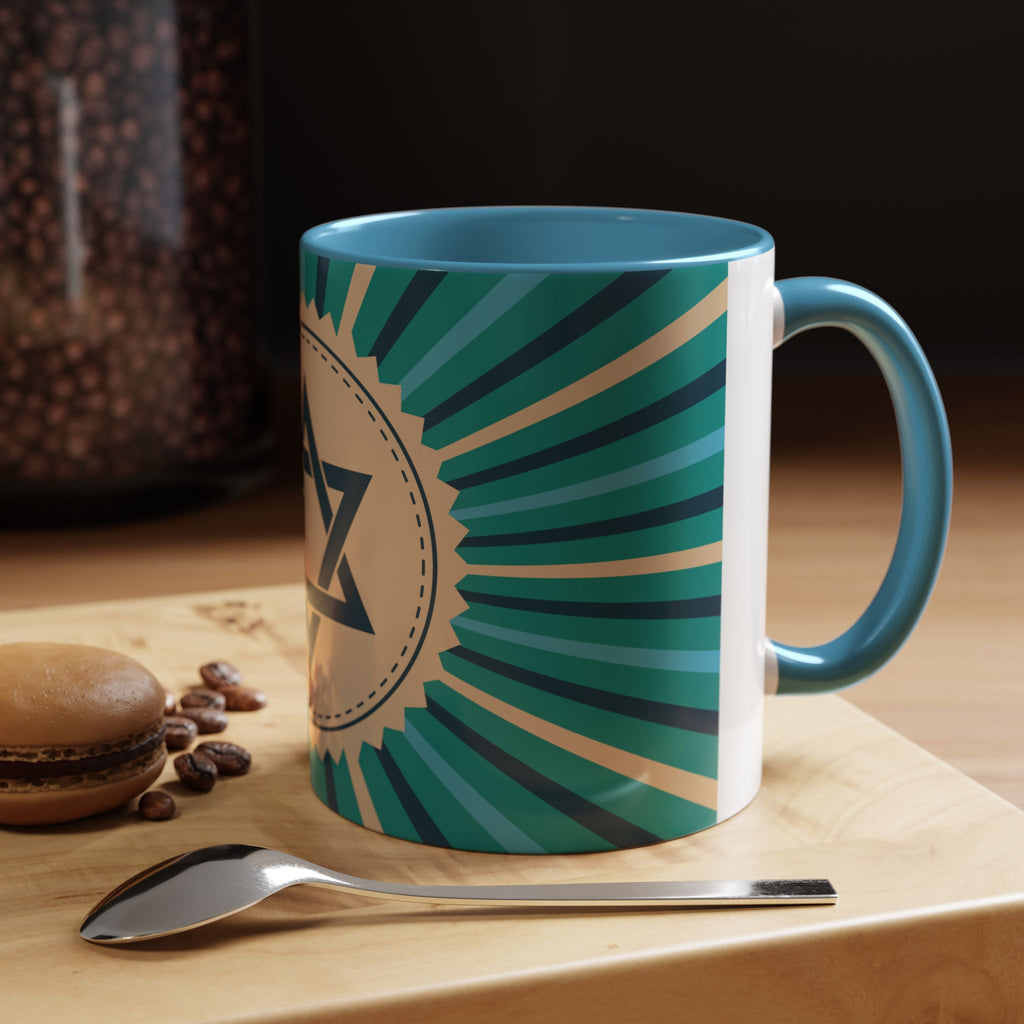 Star of David Accent Coffee Mug - Jewish Gifts, Hanukkah Decor, Coffee Lover's Mug