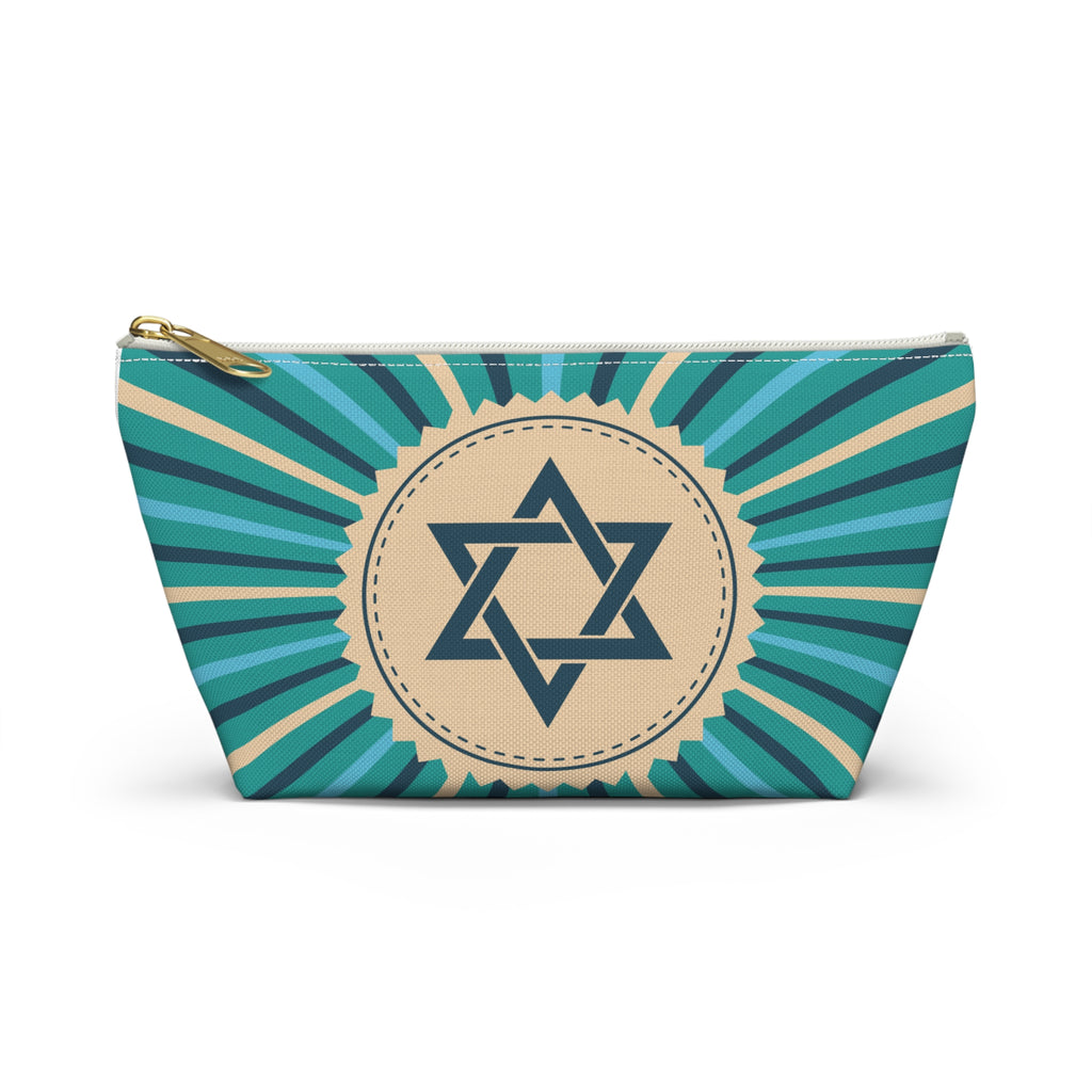 Star of David Jewelry Accessory Pouch, Stylish Travel Makeup Bag