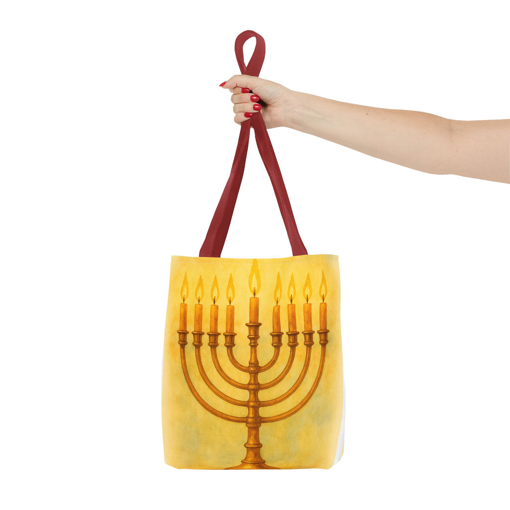 Menorah Tote Bag | Hanukkah Tote | Holiday Gift | Reusable Shopping Bag | Jewish Festival Essentials