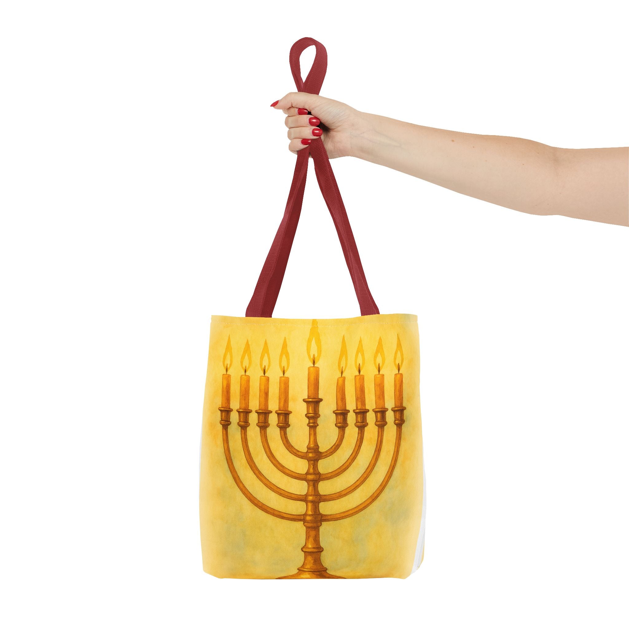 Menorah Tote Bag | Hanukkah Tote | Holiday Gift | Reusable Shopping Bag | Jewish Festival Essentials
