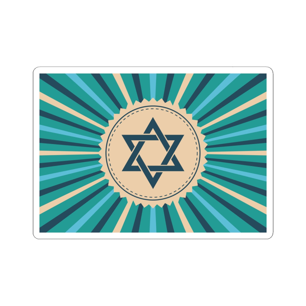 Jewish Star Kiss-Cut Stickers | Colorful Vinyl Decals for Laptops, Water Bottles, Gifts, Celebrations