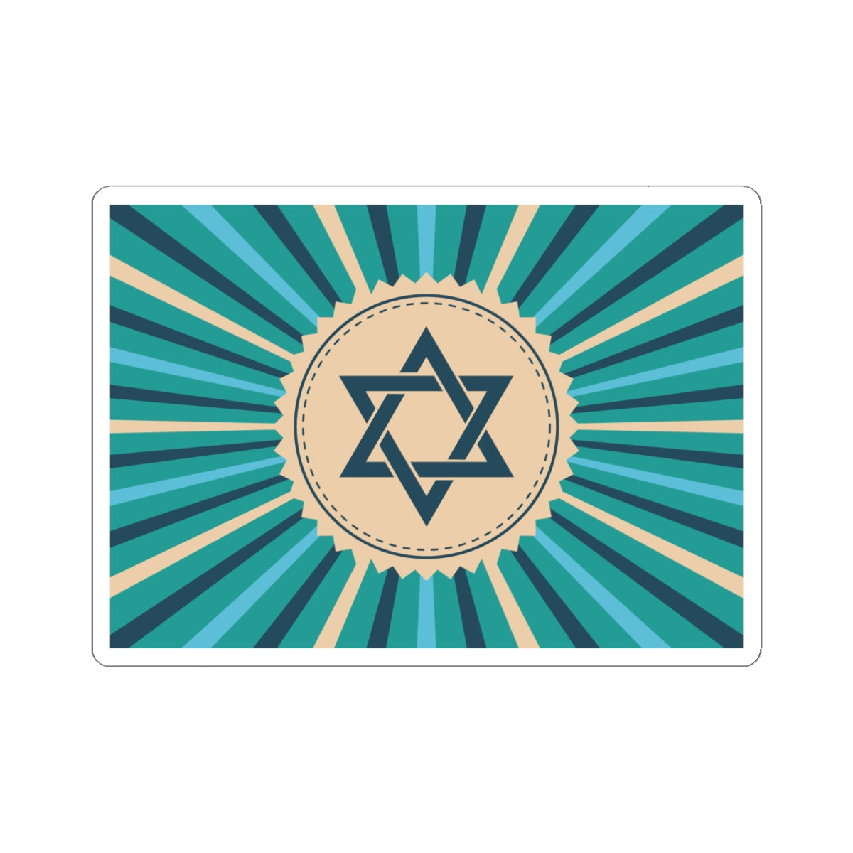 Jewish Star Kiss-Cut Stickers | Colorful Vinyl Decals for Laptops, Water Bottles, Gifts, Celebrations
