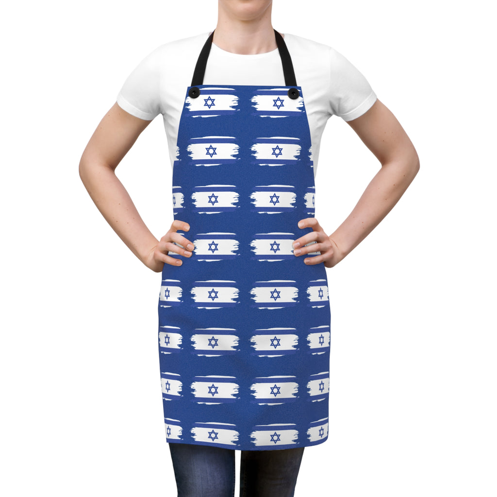 Israel Blue Star of David Apron, Jewish Cooking Accessories, Holiday Gift, Passover Kitchen Gear, Baking Apron, Unique Chef Apron