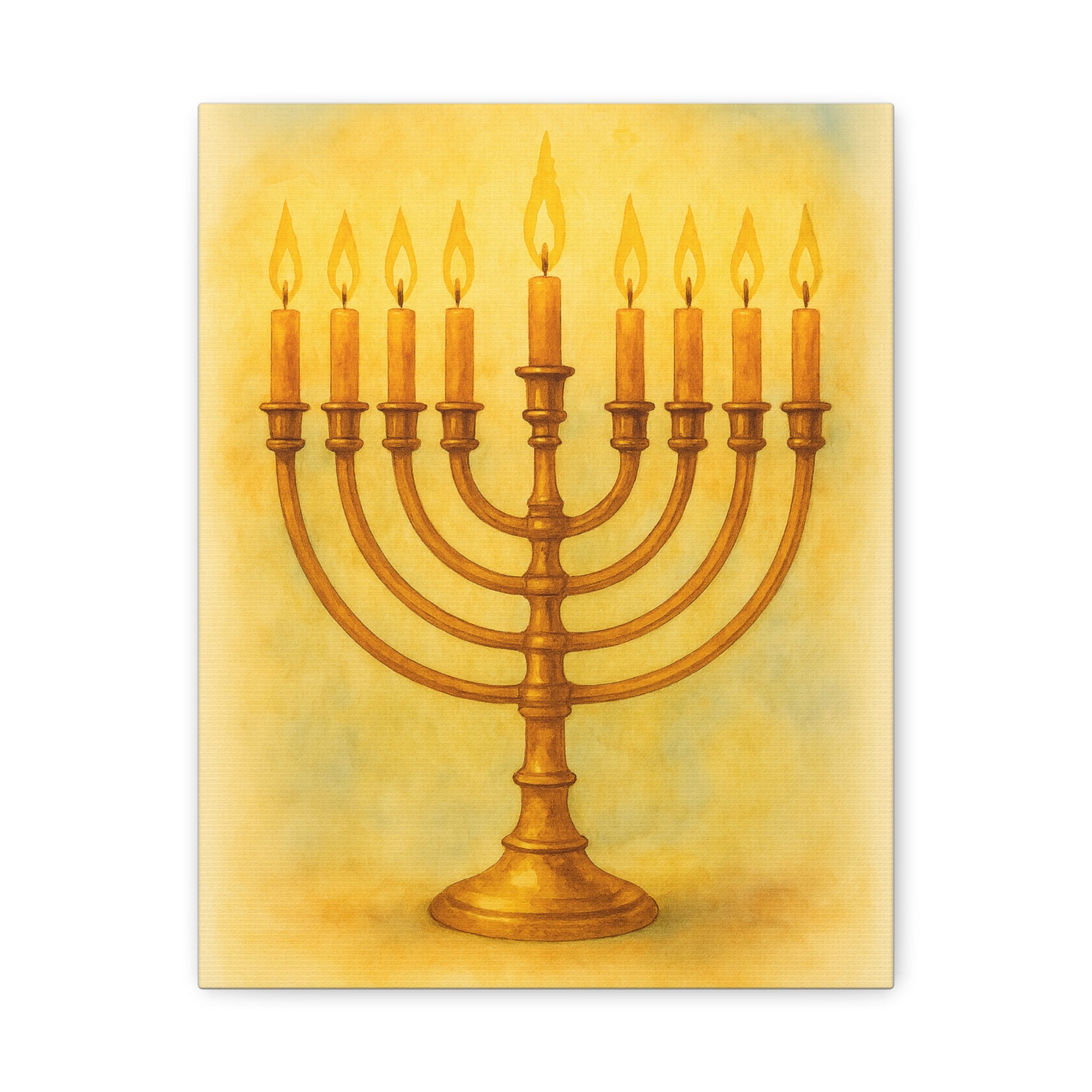 Hanukkah Canvas Wall Art, Celebrate Faith, Jewish Home Decor, Holiday Decoration, Gift for Menorah Lovers