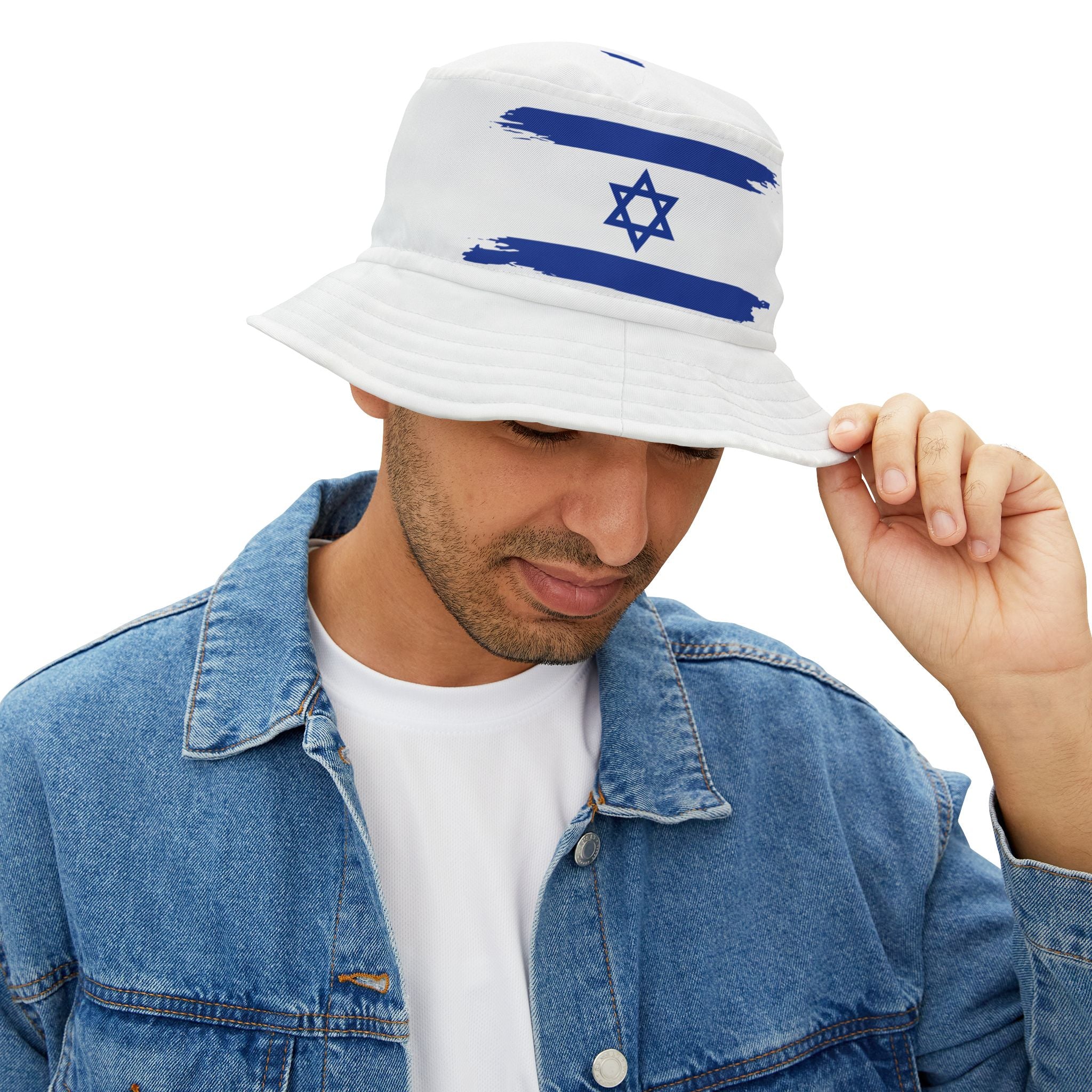 Israel Flag Bucket Hat, Stylish Summer Hat, AOP Design, Perfect Gift for Travelers, Beach Wear, Festivals, Outdoor Activities
