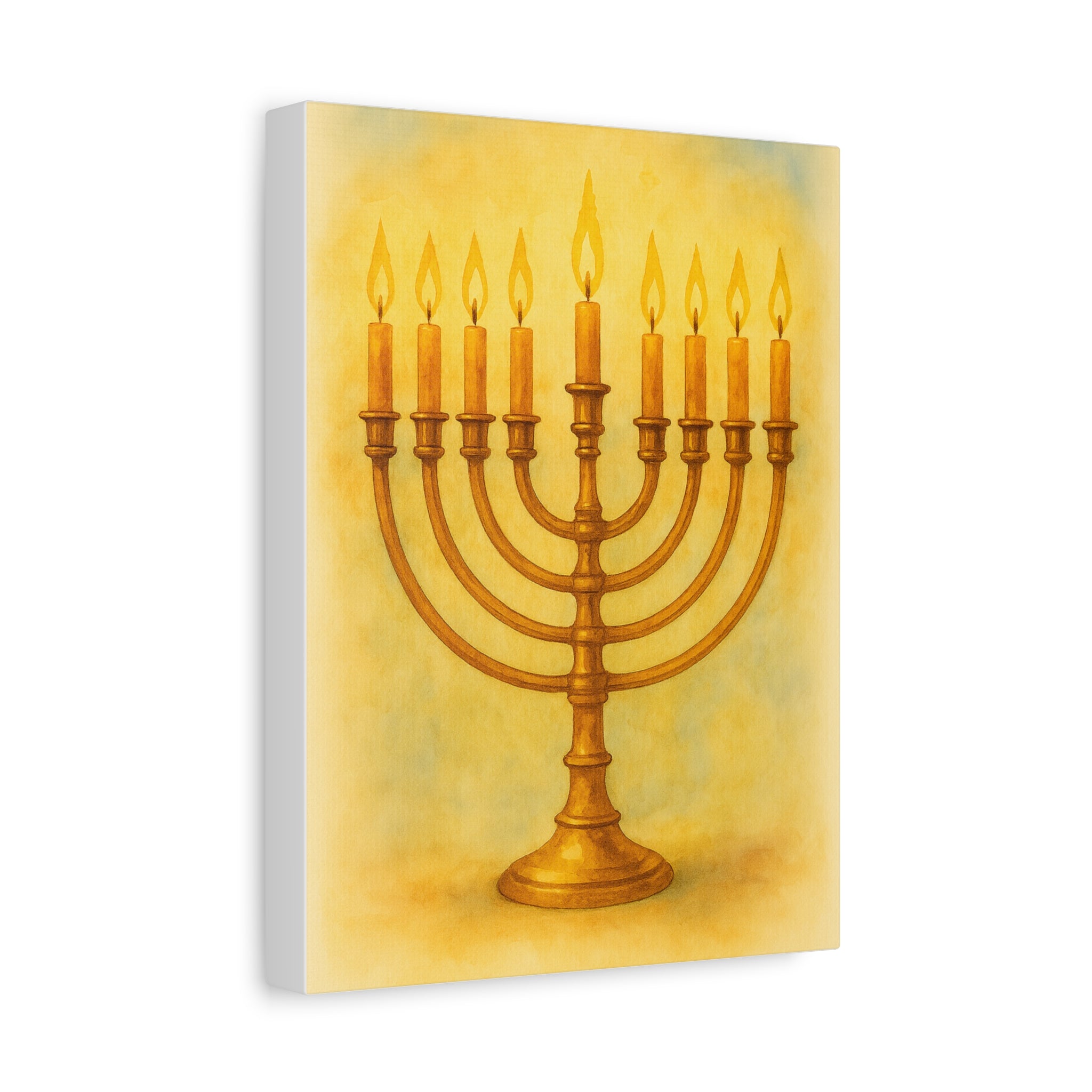 Hanukkah Canvas Wall Art, Celebrate Faith, Jewish Home Decor, Holiday Decoration, Gift for Menorah Lovers