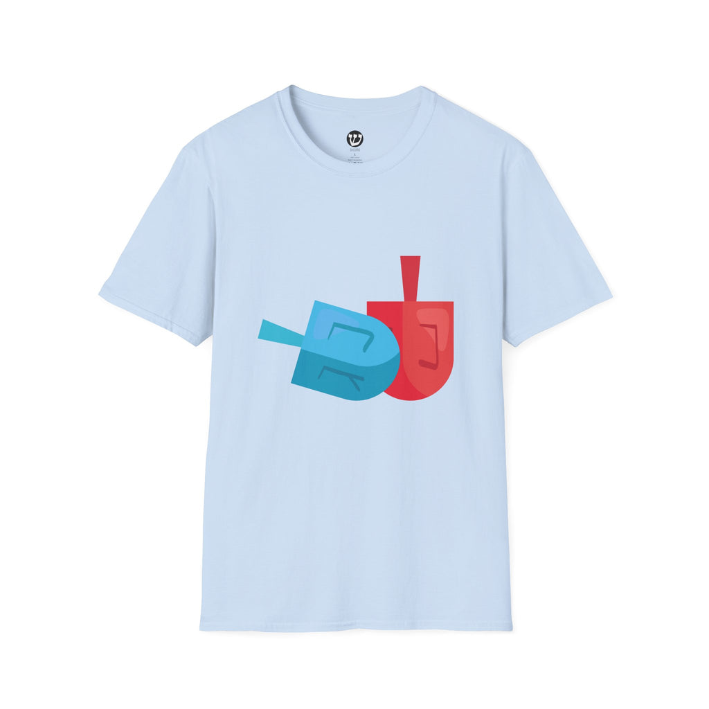 Dreidel T-Shirt with Colorful Design - Perfect for Celebrations, Gifts, Birthdays, Casual Wear, and Family Gatherings