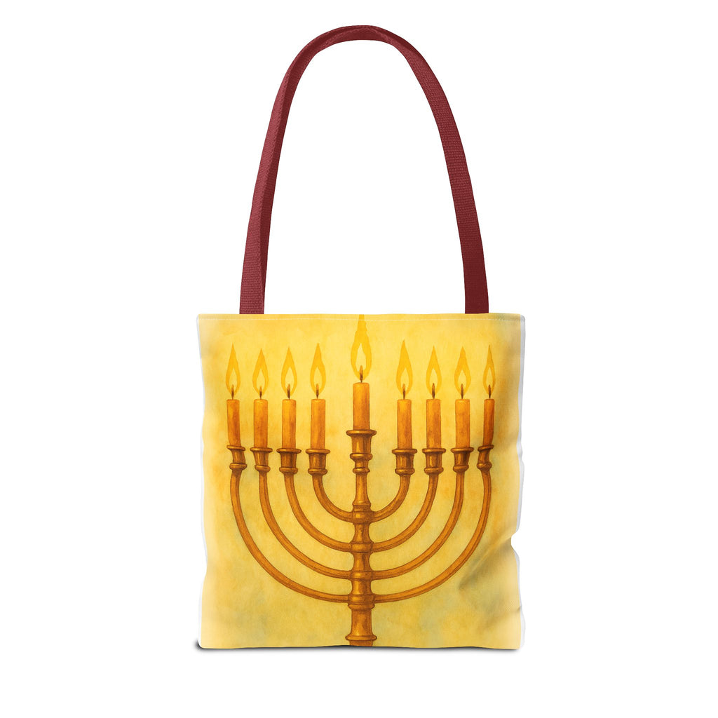 Menorah Tote Bag | Hanukkah Tote | Holiday Gift | Reusable Shopping Bag | Jewish Festival Essentials