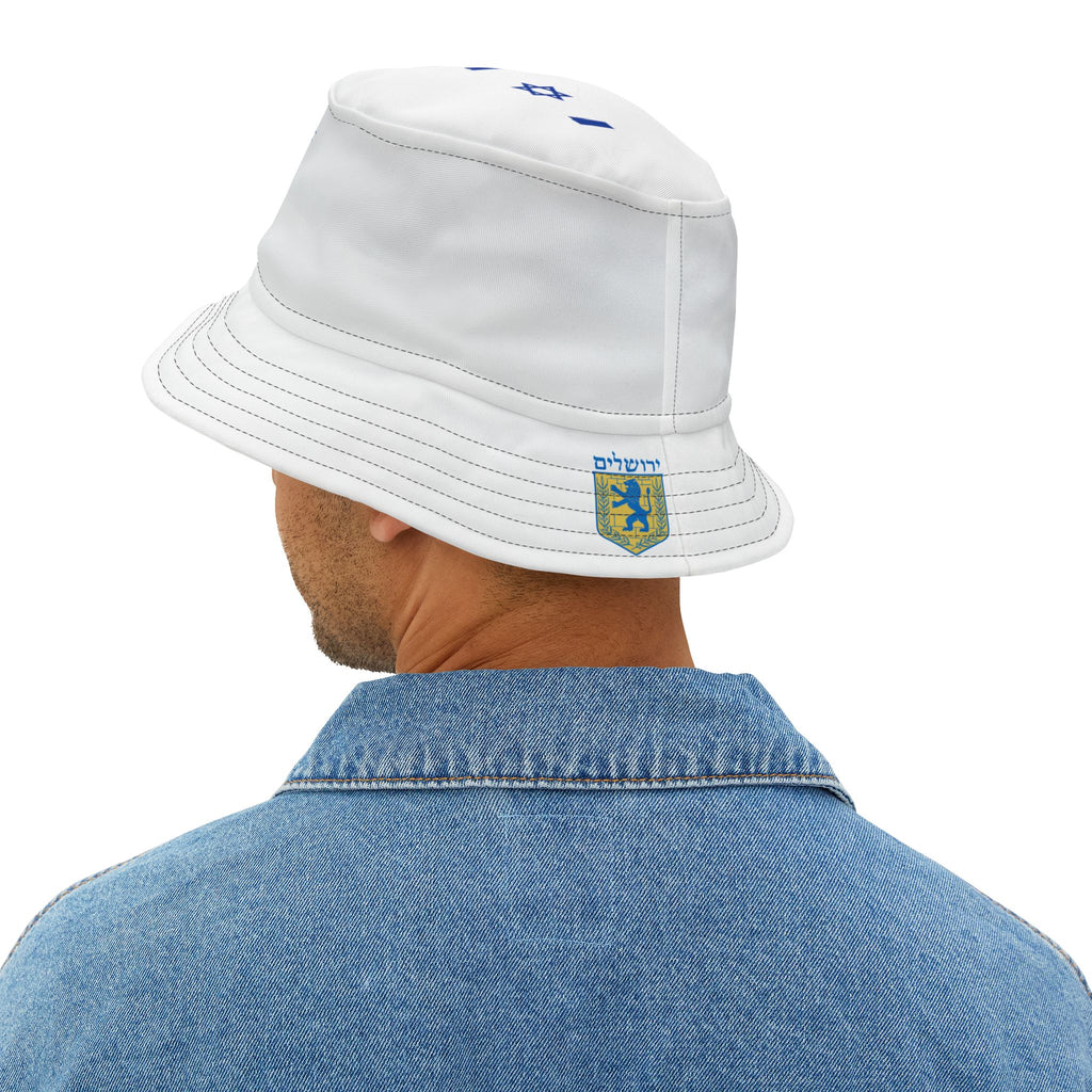 Israel Flag Bucket Hat, Stylish Summer Hat, AOP Design, Perfect Gift for Travelers, Beach Wear, Festivals, Outdoor Activities