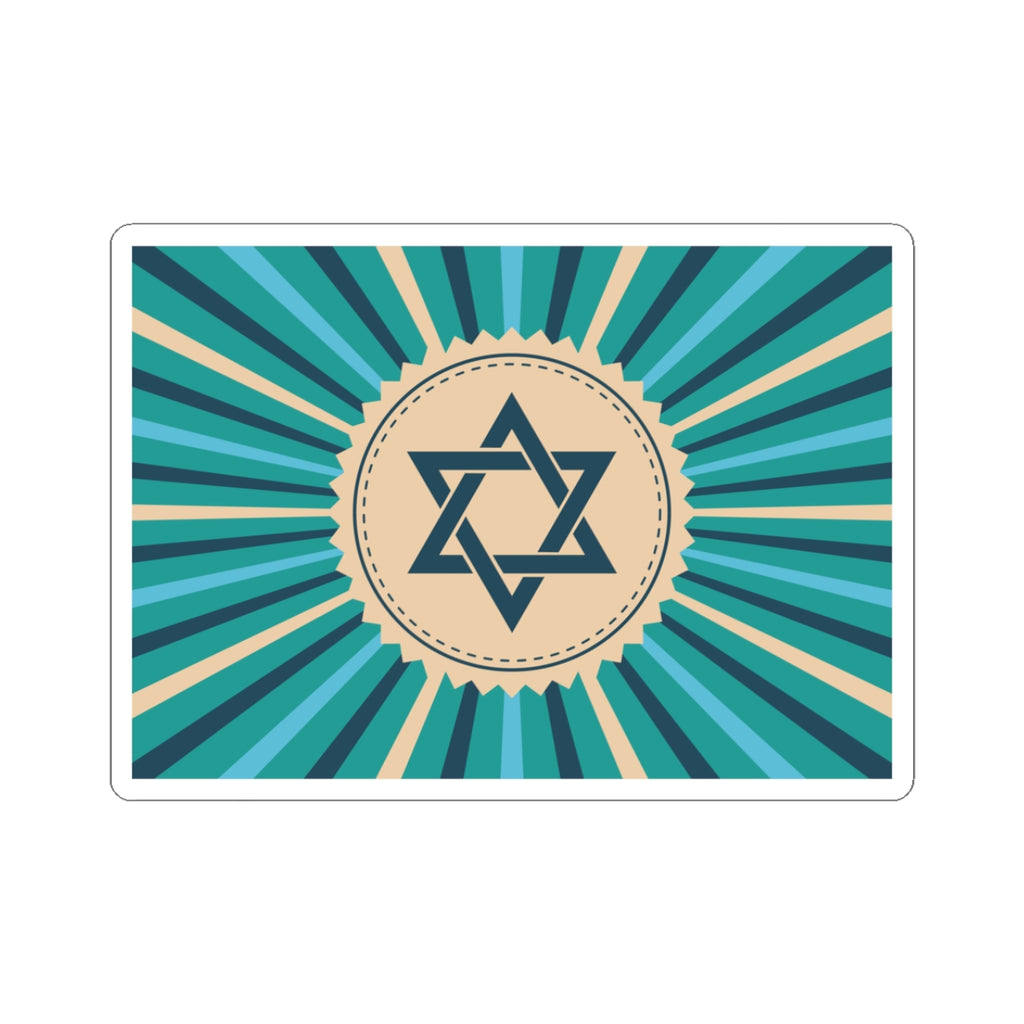 Jewish Star Kiss-Cut Stickers | Colorful Vinyl Decals for Laptops, Water Bottles, Gifts, Celebrations