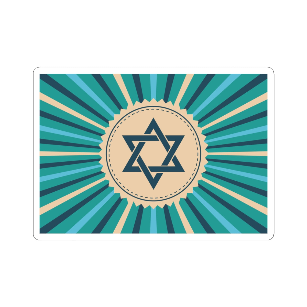 Jewish Star Kiss-Cut Stickers | Colorful Vinyl Decals for Laptops, Water Bottles, Gifts, Celebrations