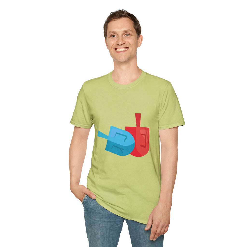 Dreidel T-Shirt with Colorful Design - Perfect for Celebrations, Gifts, Birthdays, Casual Wear, and Family Gatherings