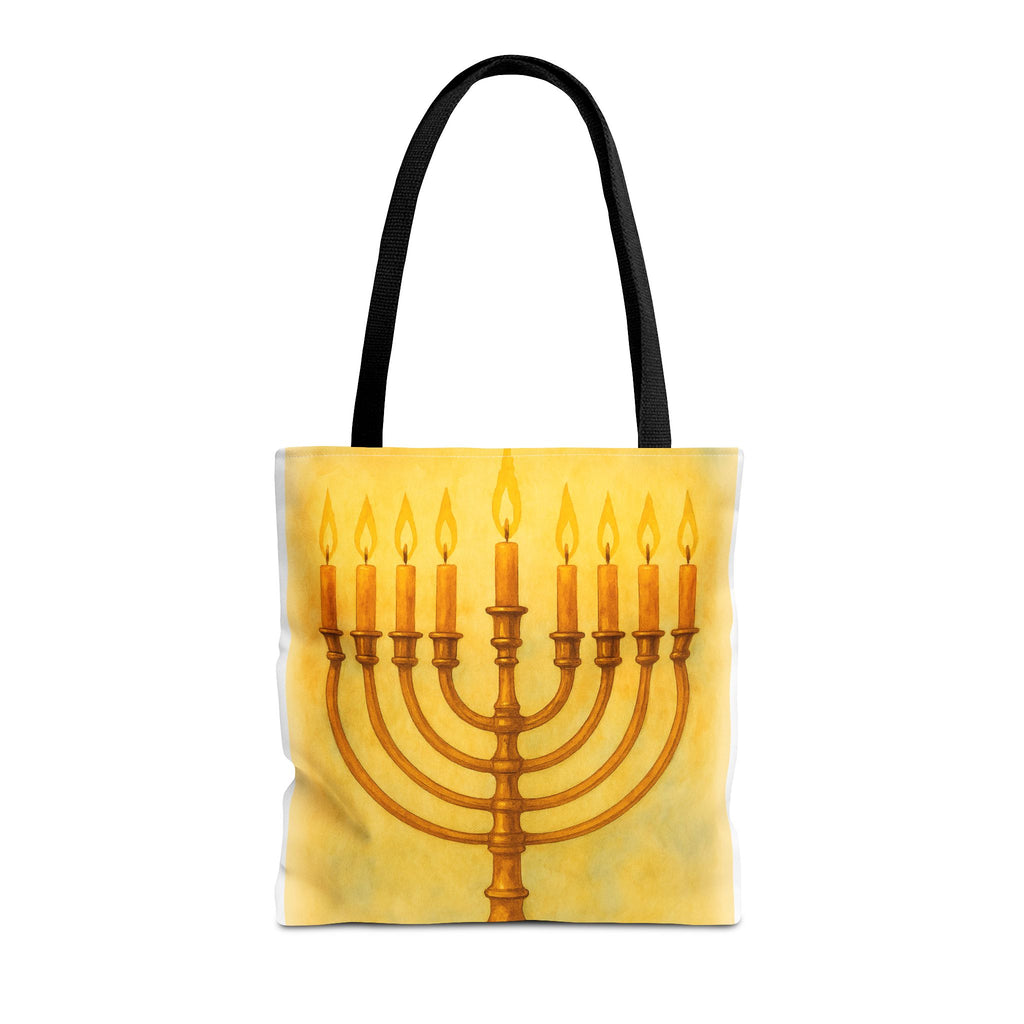 Menorah Tote Bag | Hanukkah Tote | Holiday Gift | Reusable Shopping Bag | Jewish Festival Essentials