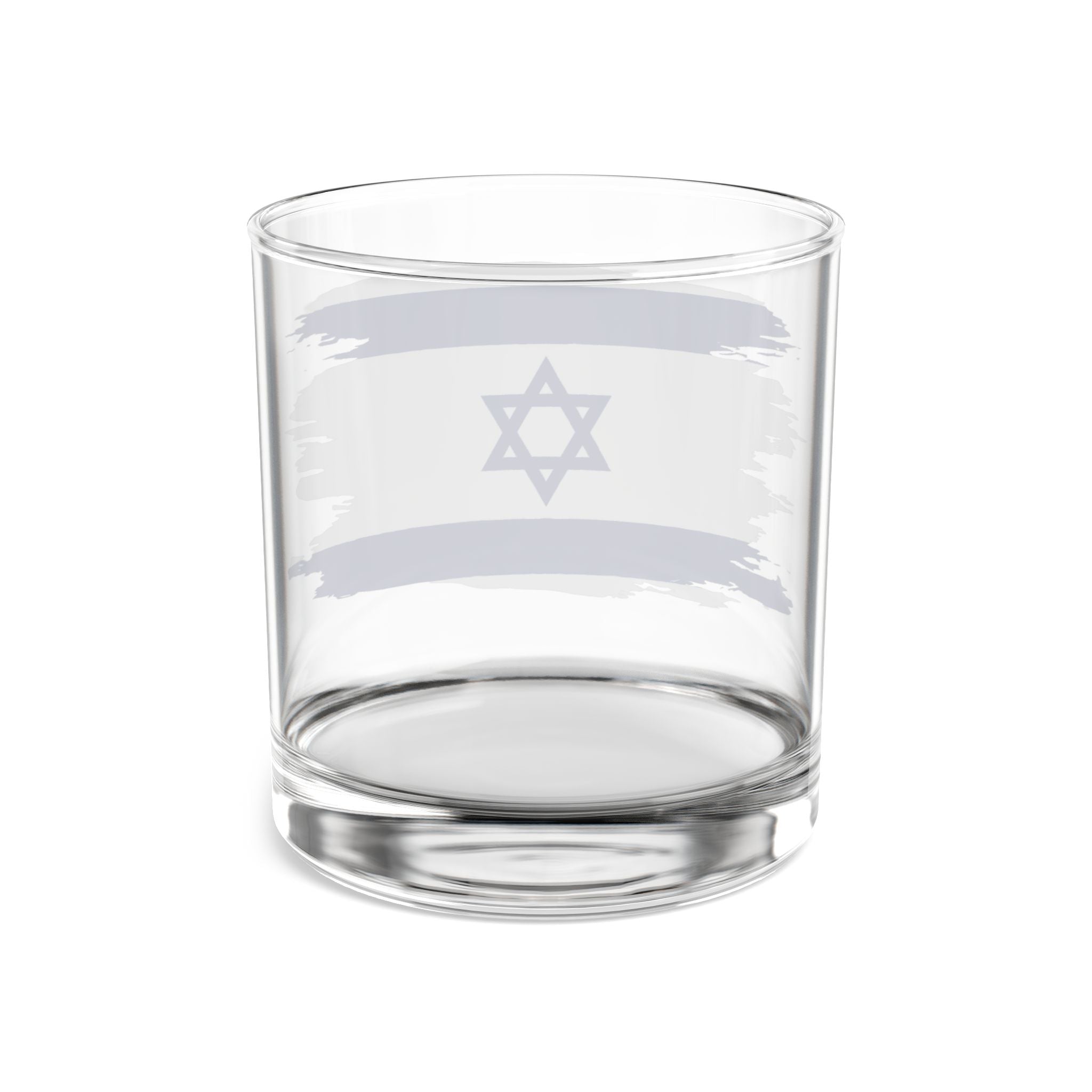 Israeli Flag Rocks Glass, 10oz | Perfect for Celebrations, Home Bar, Gifts, Collectibles