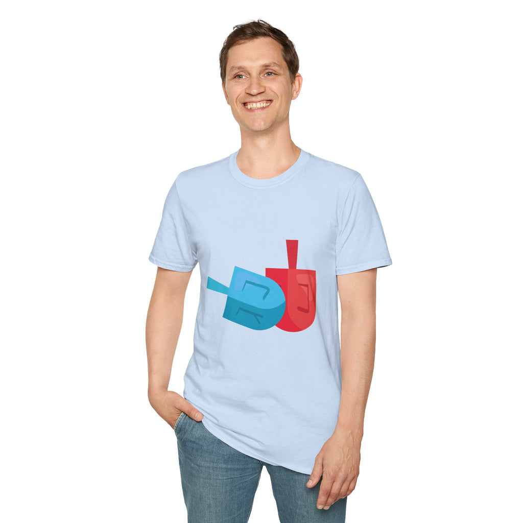 Dreidel T-Shirt with Colorful Design - Perfect for Celebrations, Gifts, Birthdays, Casual Wear, and Family Gatherings