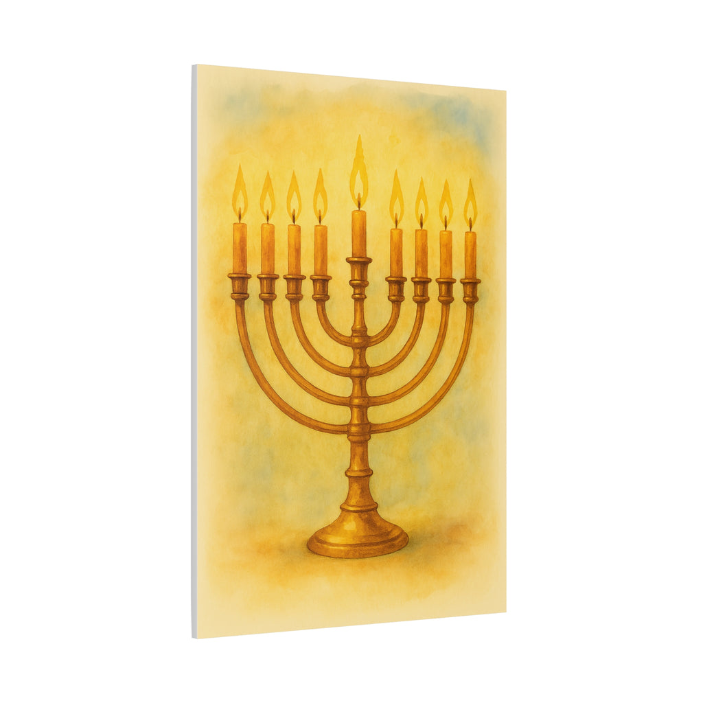 Hanukkah Canvas Wall Art, Celebrate Faith, Jewish Home Decor, Holiday Decoration, Gift for Menorah Lovers