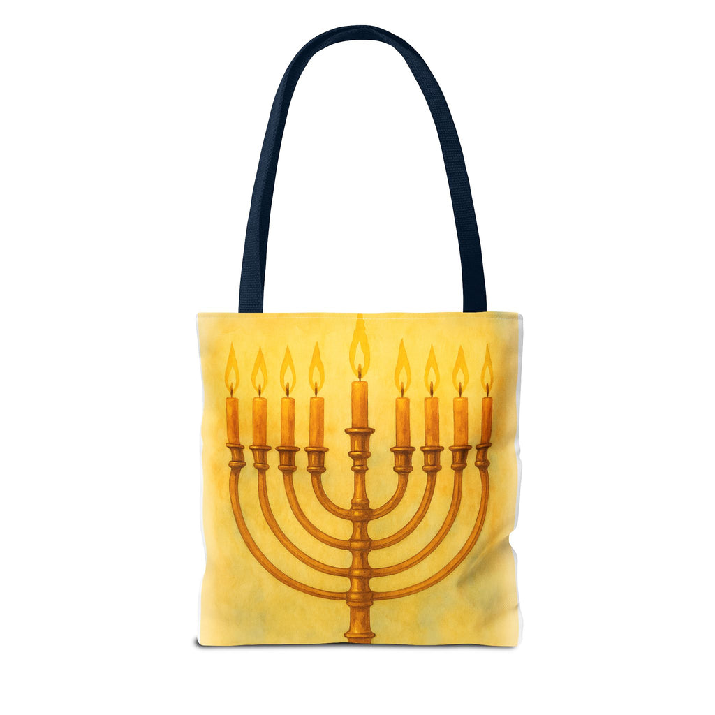 Menorah Tote Bag | Hanukkah Tote | Holiday Gift | Reusable Shopping Bag | Jewish Festival Essentials