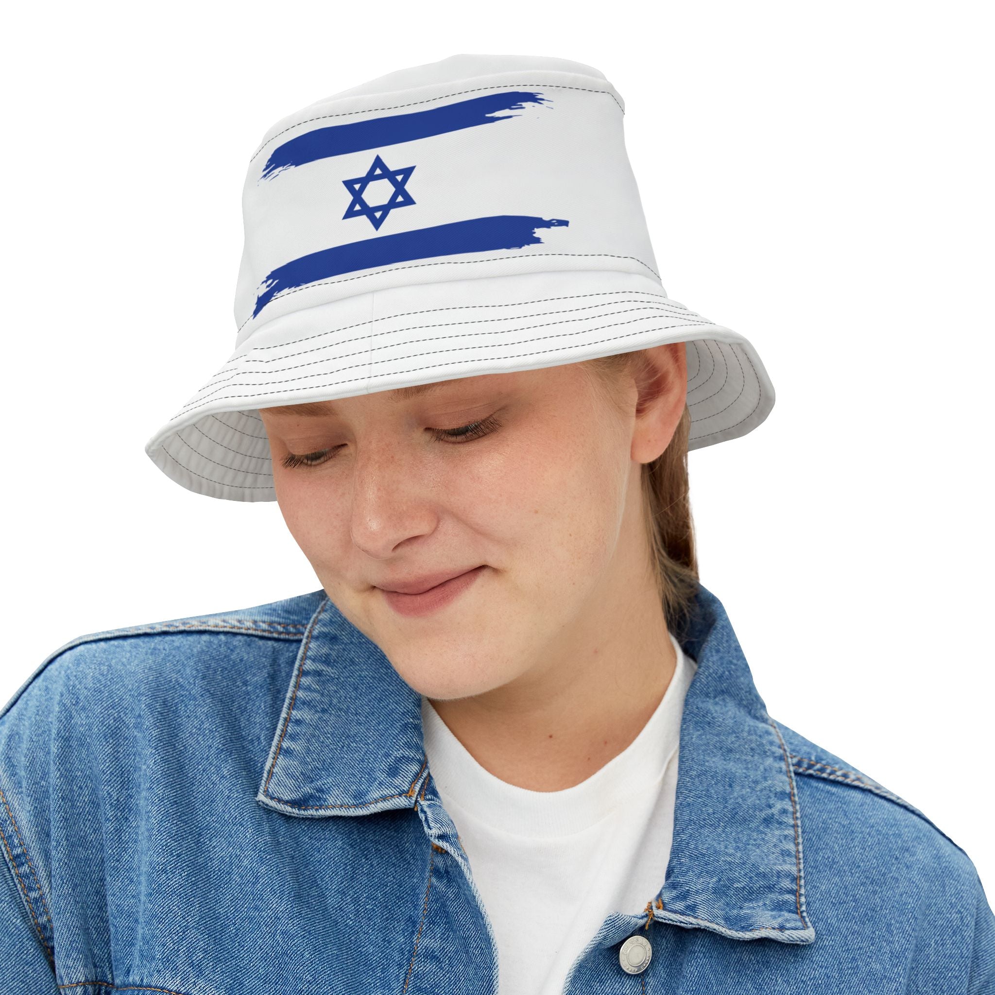 Israel Flag Bucket Hat, Stylish Summer Hat, AOP Design, Perfect Gift for Travelers, Beach Wear, Festivals, Outdoor Activities
