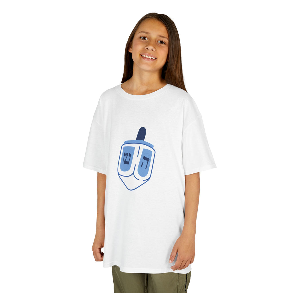 Hanukkah Kids Tee, Holiday Shirt, Children's Festival Apparel, Dreidel Design, Gift for Kids, Festive Clothing