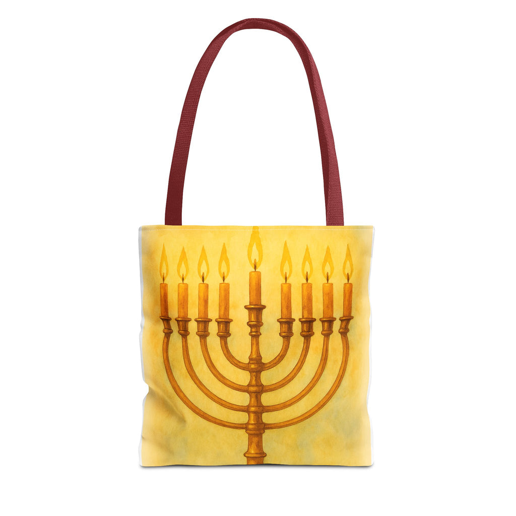 Menorah Tote Bag | Hanukkah Tote | Holiday Gift | Reusable Shopping Bag | Jewish Festival Essentials