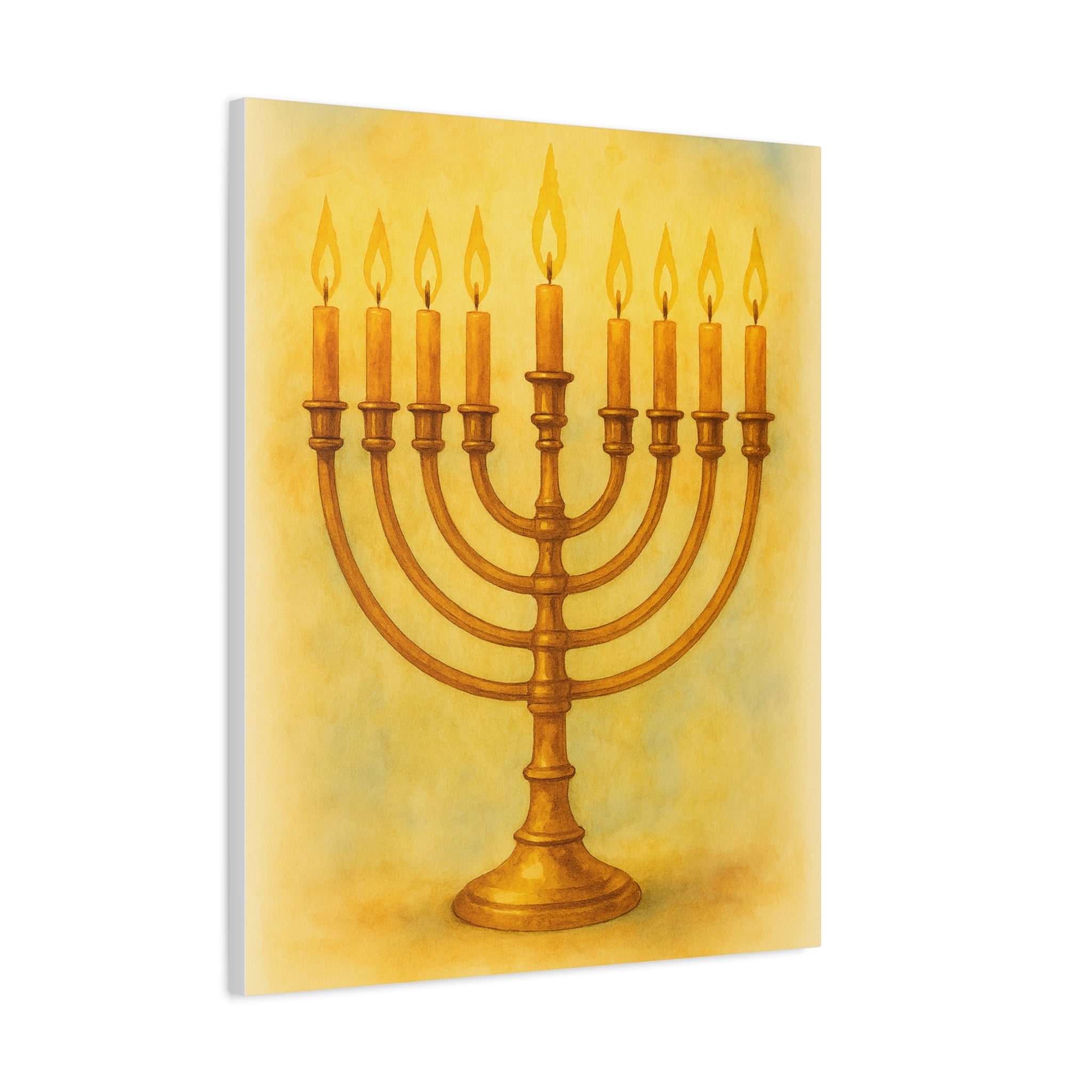 Hanukkah Canvas Wall Art, Celebrate Faith, Jewish Home Decor, Holiday Decoration, Gift for Menorah Lovers