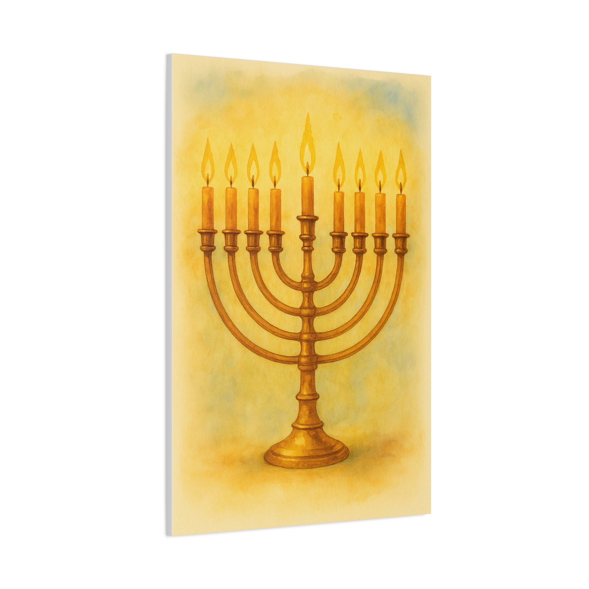 Hanukkah Canvas Wall Art, Celebrate Faith, Jewish Home Decor, Holiday Decoration, Gift for Menorah Lovers