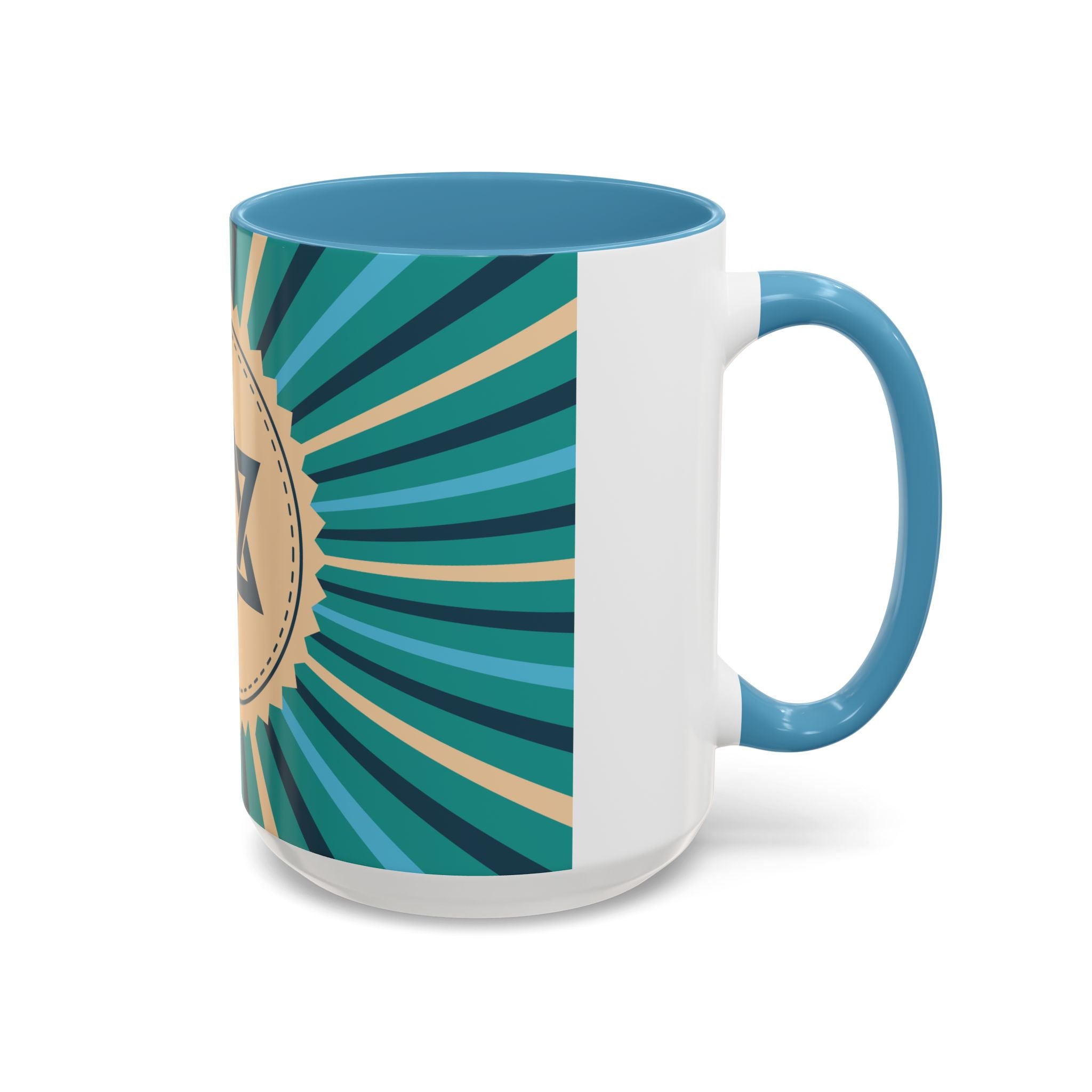 Star of David Accent Coffee Mug - Jewish Gifts, Hanukkah Decor, Coffee Lover's Mug
