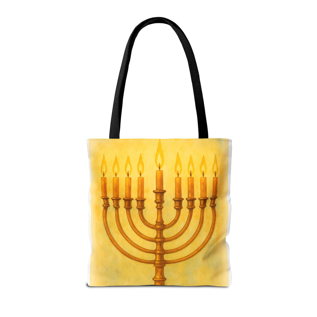 Menorah Tote Bag | Hanukkah Tote | Holiday Gift | Reusable Shopping Bag | Jewish Festival Essentials