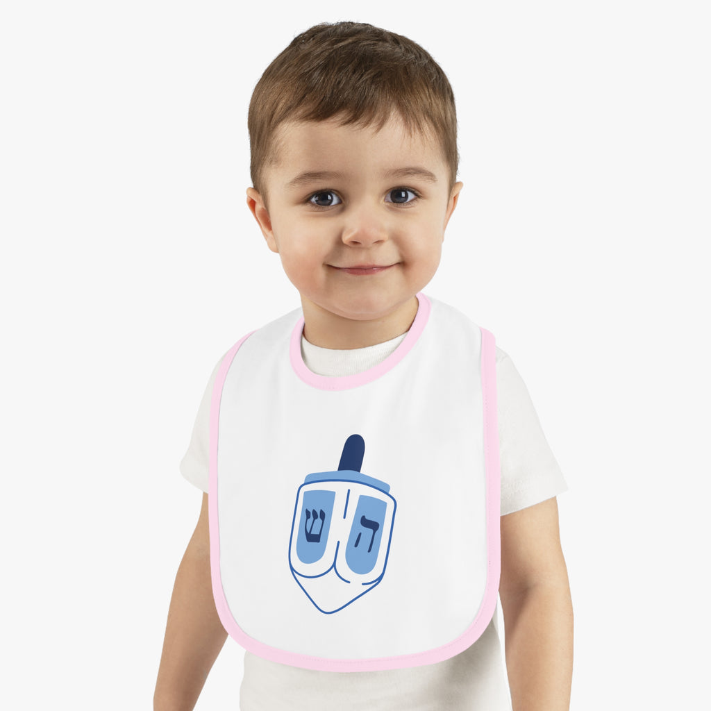 Baby Dreidel Bib, Cute Baby Bib, Hanukkah Gift, Holiday Accessories, Baby Shower Gift, Infant Feeding