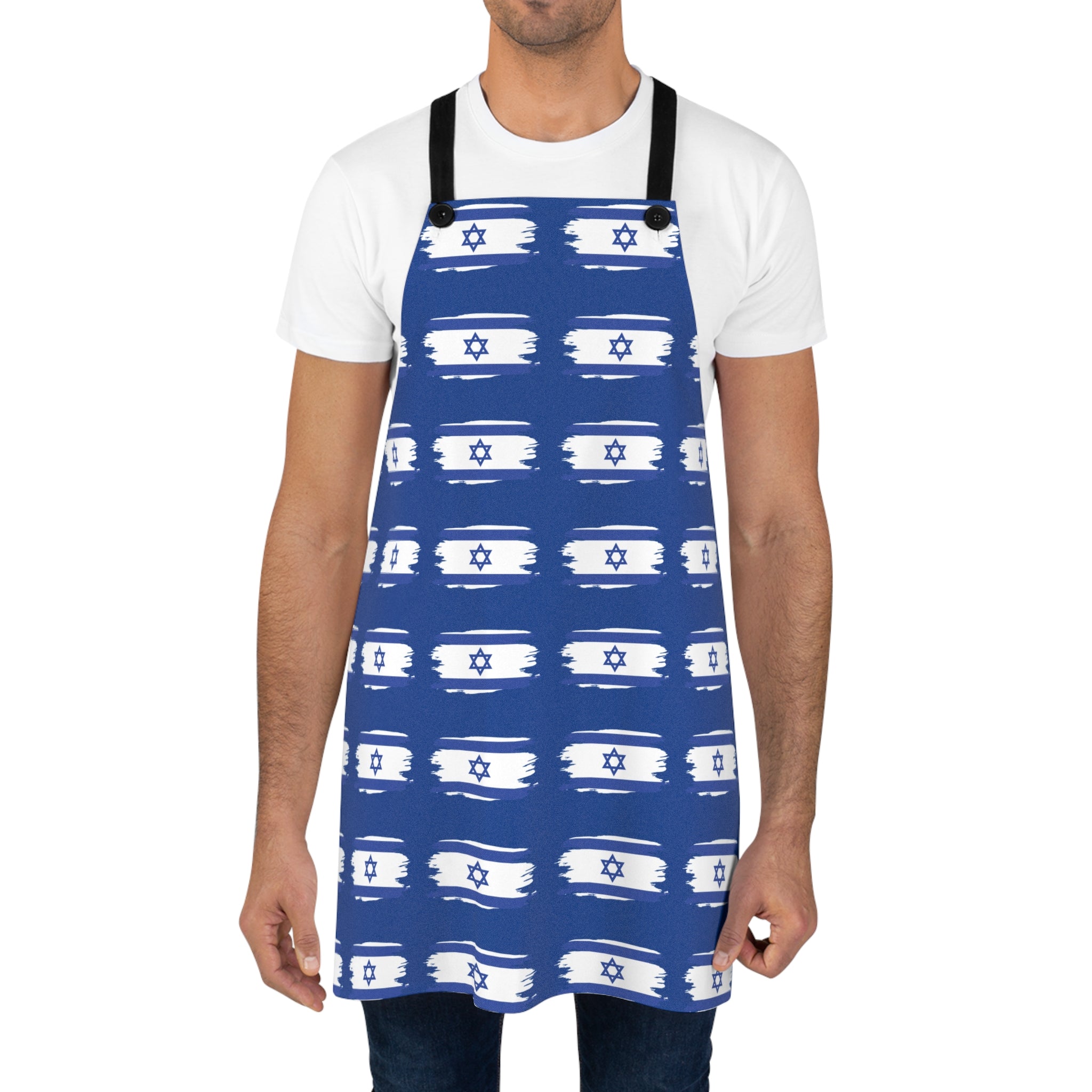 Israel Blue Star of David Apron, Jewish Cooking Accessories, Holiday Gift, Passover Kitchen Gear, Baking Apron, Unique Chef Apron