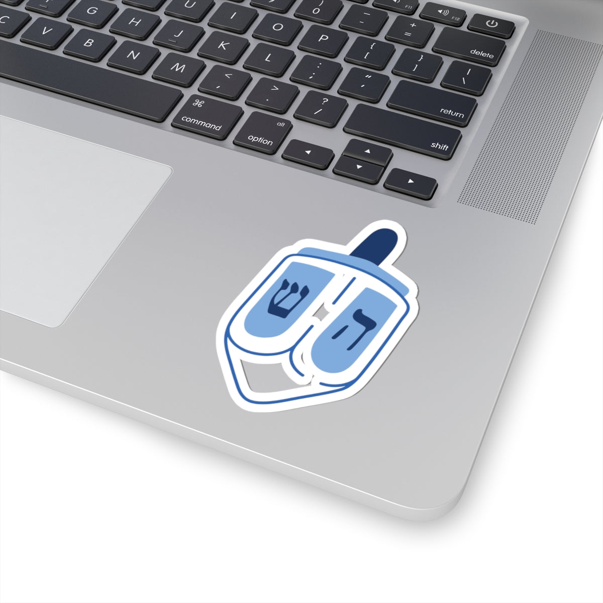 Dreidel Kiss-Cut Stickers | Holiday Decor, Hanukkah Gifts, Laptop Accessories, Jewish Celebration, Customizable Stickers