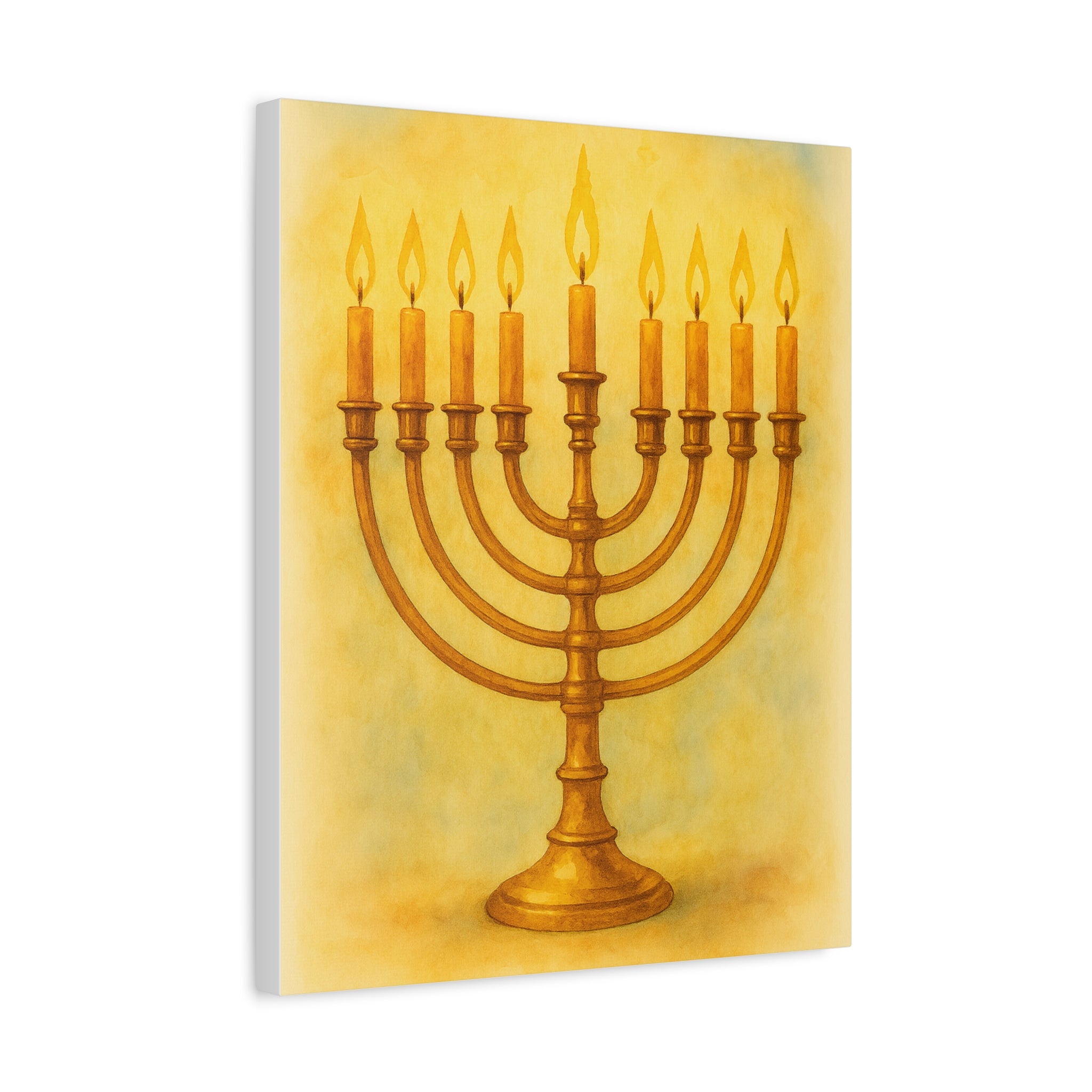 Hanukkah Canvas Wall Art, Celebrate Faith, Jewish Home Decor, Holiday Decoration, Gift for Menorah Lovers