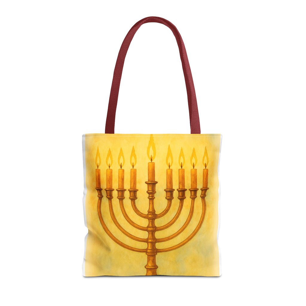 Menorah Tote Bag | Hanukkah Tote | Holiday Gift | Reusable Shopping Bag | Jewish Festival Essentials