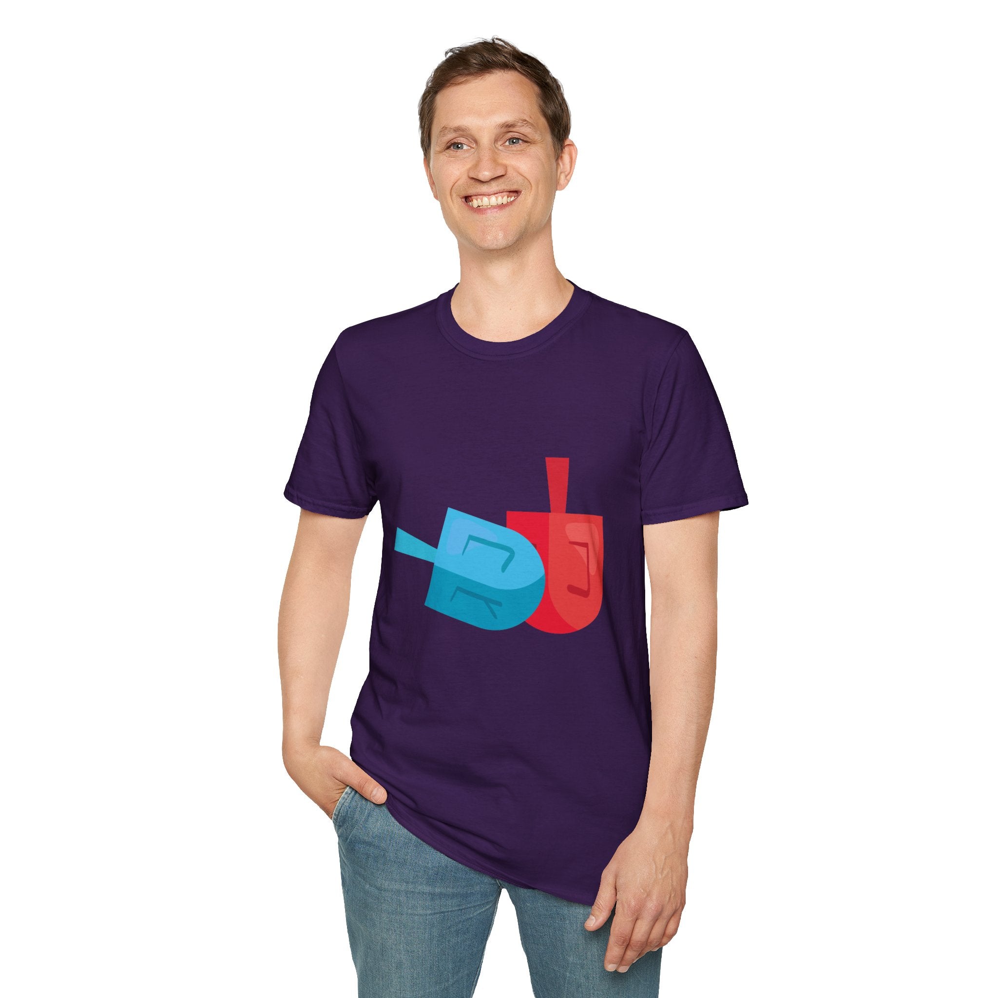Dreidel T-Shirt with Colorful Design - Perfect for Celebrations, Gifts, Birthdays, Casual Wear, and Family Gatherings